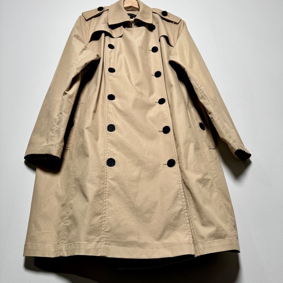 Universal Standard Derjon Trench Coat Khaki Sz L (22-24) - Picture 5 of 10